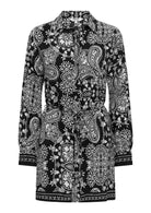 Only Abito Donna Emza Nero Stampa Etnica 15367644 Black ETHNIC PAISLEY ONLY 