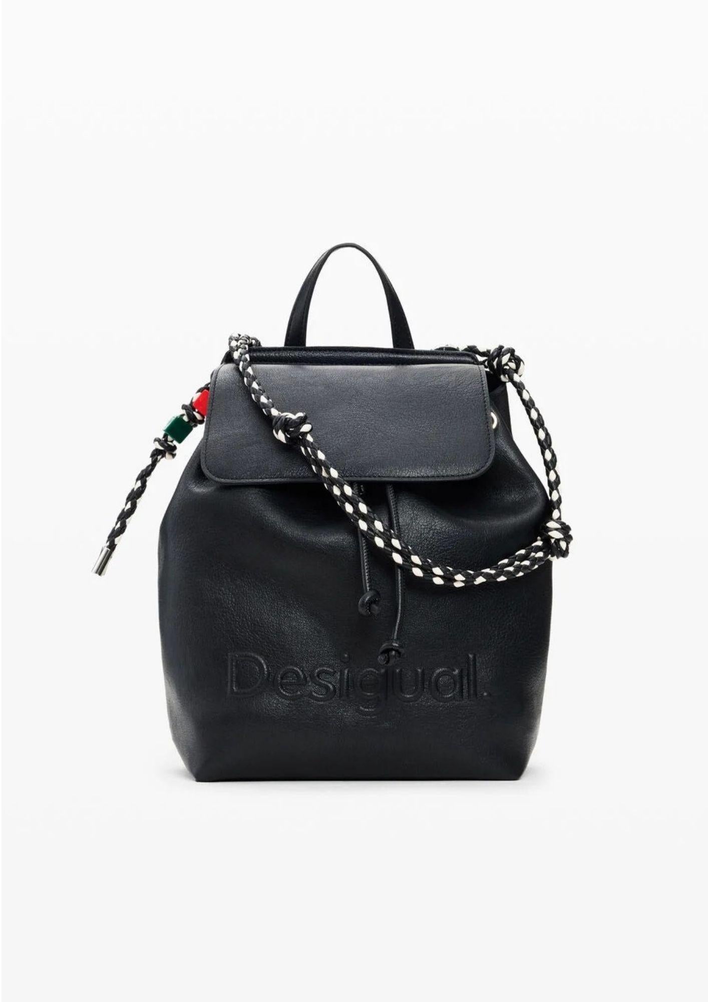 Desiagual Zaino Backhalf Logo Luena Mini Black Nero 26SAKP19 2000 DESIGUAL 