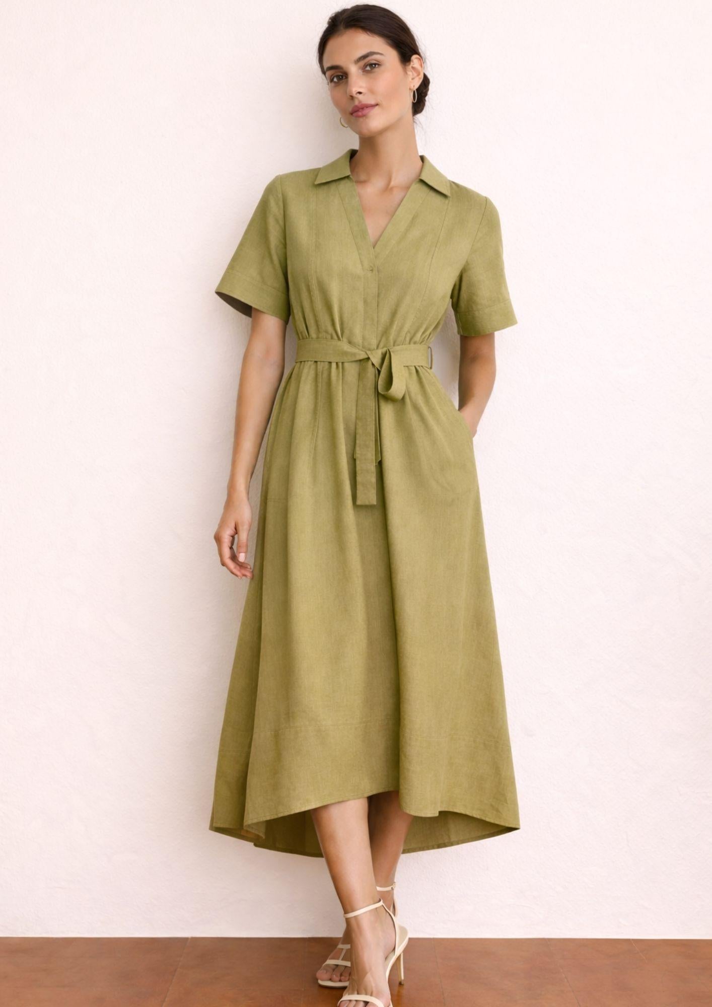 Emme Marella Abito Donna Emmdetto Verde Mela 2615221082200 009 EMME MARELLA 