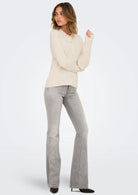 Cardigan Donna Only Thea Beige 15353029 Pumice Stone Melange ONLY 