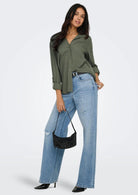 Only Camicia Donna Goa Verde Oliva 15363991 Smokey Olive ONLY 