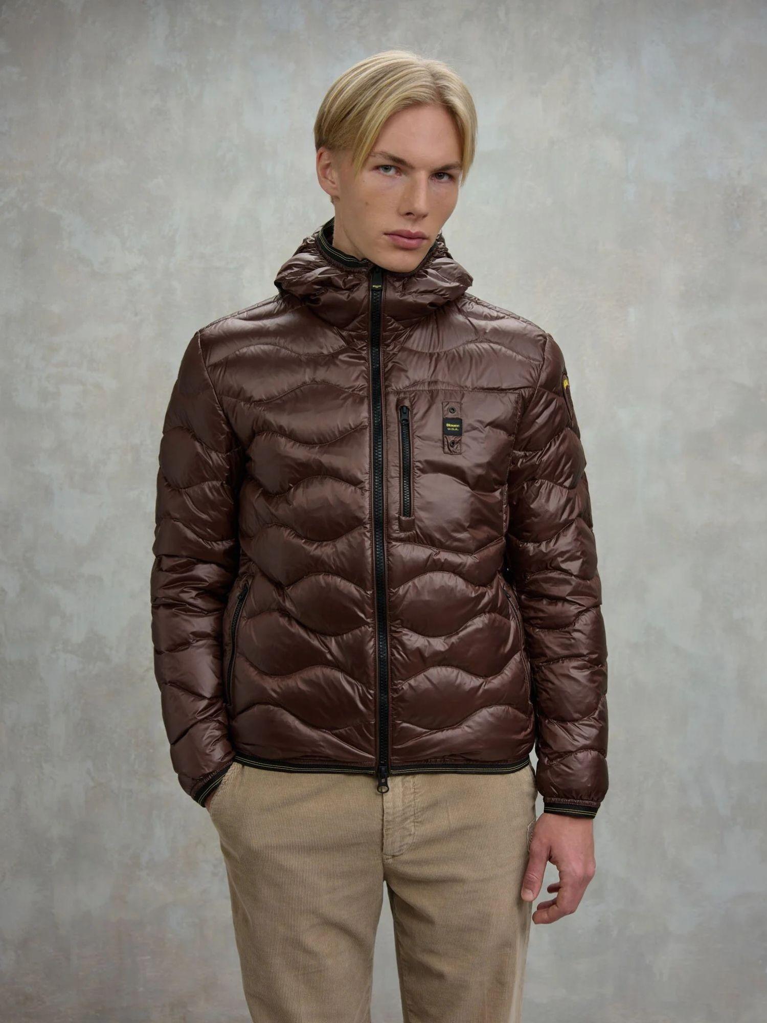 Blauer Piumino ad onde Wave Uomo Castagna BLUC03074 6355 365 BLAUER 