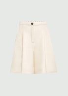 Emme Marella Bermuda Donna Emmlamine Bianco Lana 2615141021200 001 EMME MARELLA 