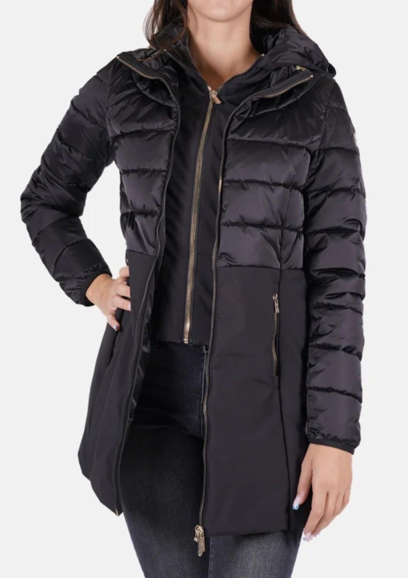 Yes Zee Cappotto Invernale Donna Nero O003 M800 0801 YES ZEE 