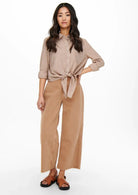 Only Camicia Donna Lecey Marrone Linee Bianche 15195910 Toasted Coconut ONLY 