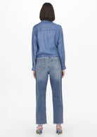 Jacqueline De Yong Camicia Donna Jasper Blu Medio Denim 15252957 Medium Blue Denim JACQUELINE DE YONG 