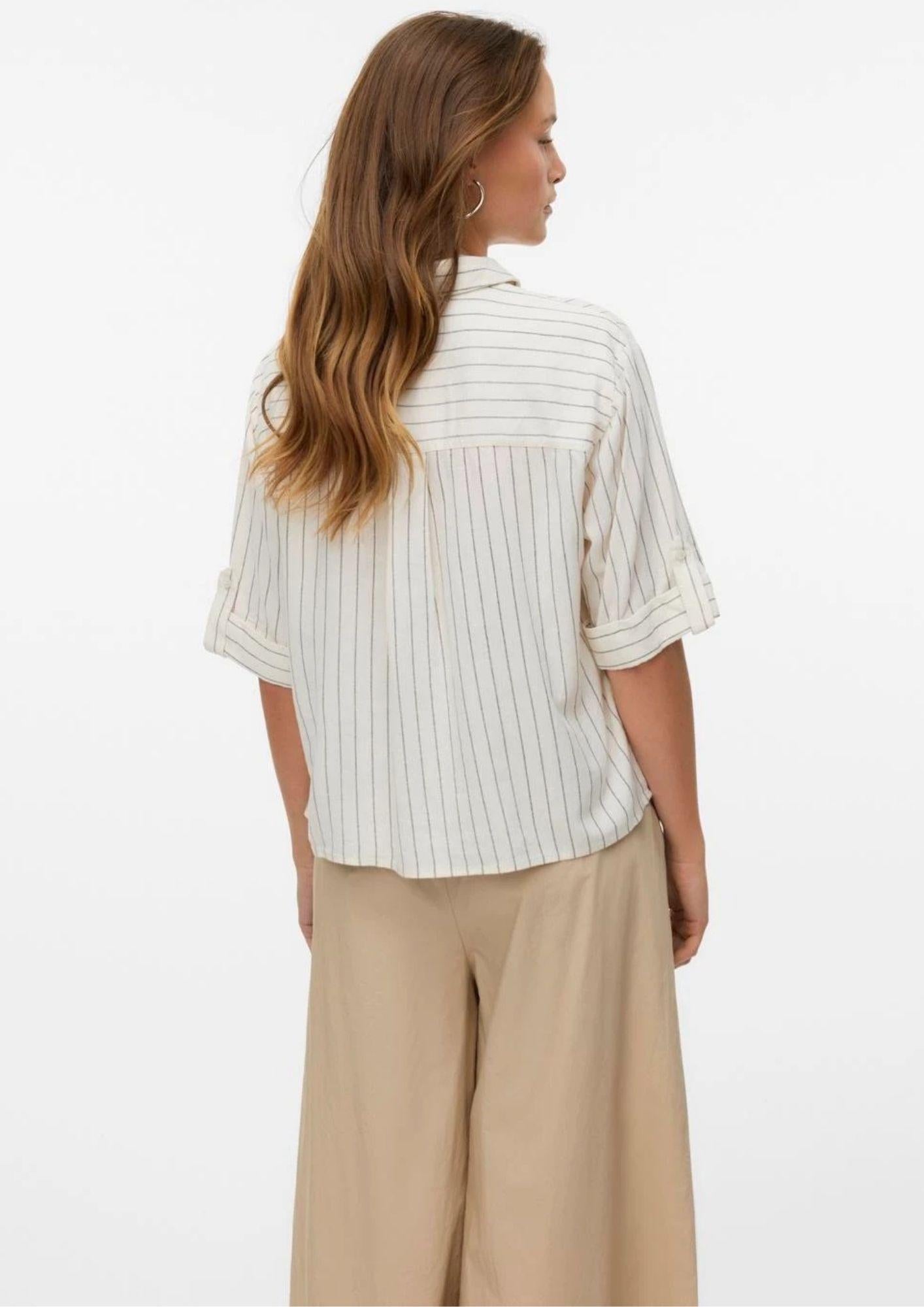 Aware Camicia Donna Ryder Bianca Righe Nere 10328652 Snow White Black AWARE 