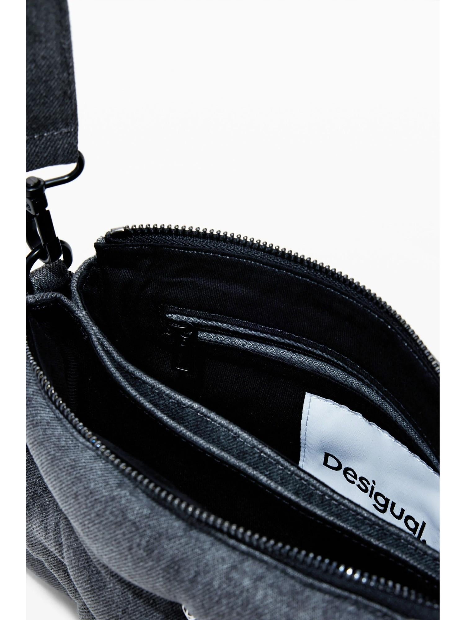 Desigual Borsa a tracolla in denim Mickey media Donna Nero 25WAXD08 2070 DESIGUAL 