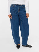 Vero Moda Jeans Donna Barrel fit Medium Blue VMBillie 10337318 Medium Blue Denim VERO MODA 