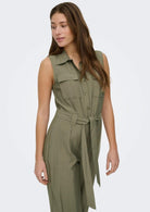 Only Tuta Donna Tila Verde 15367397 Stone Gray ONLY 