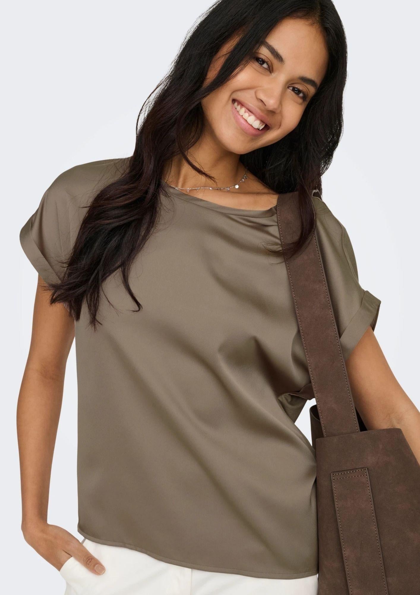Only Top Donna Lieke Grigio Noce 15303413 Walnut ONLY 