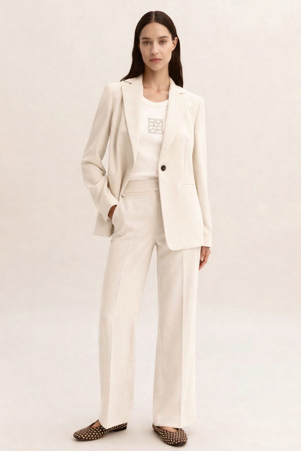 Emme Marella Completo Donna Emmromana Bianco Lana 2615091051200 001 EMME MARELLA 