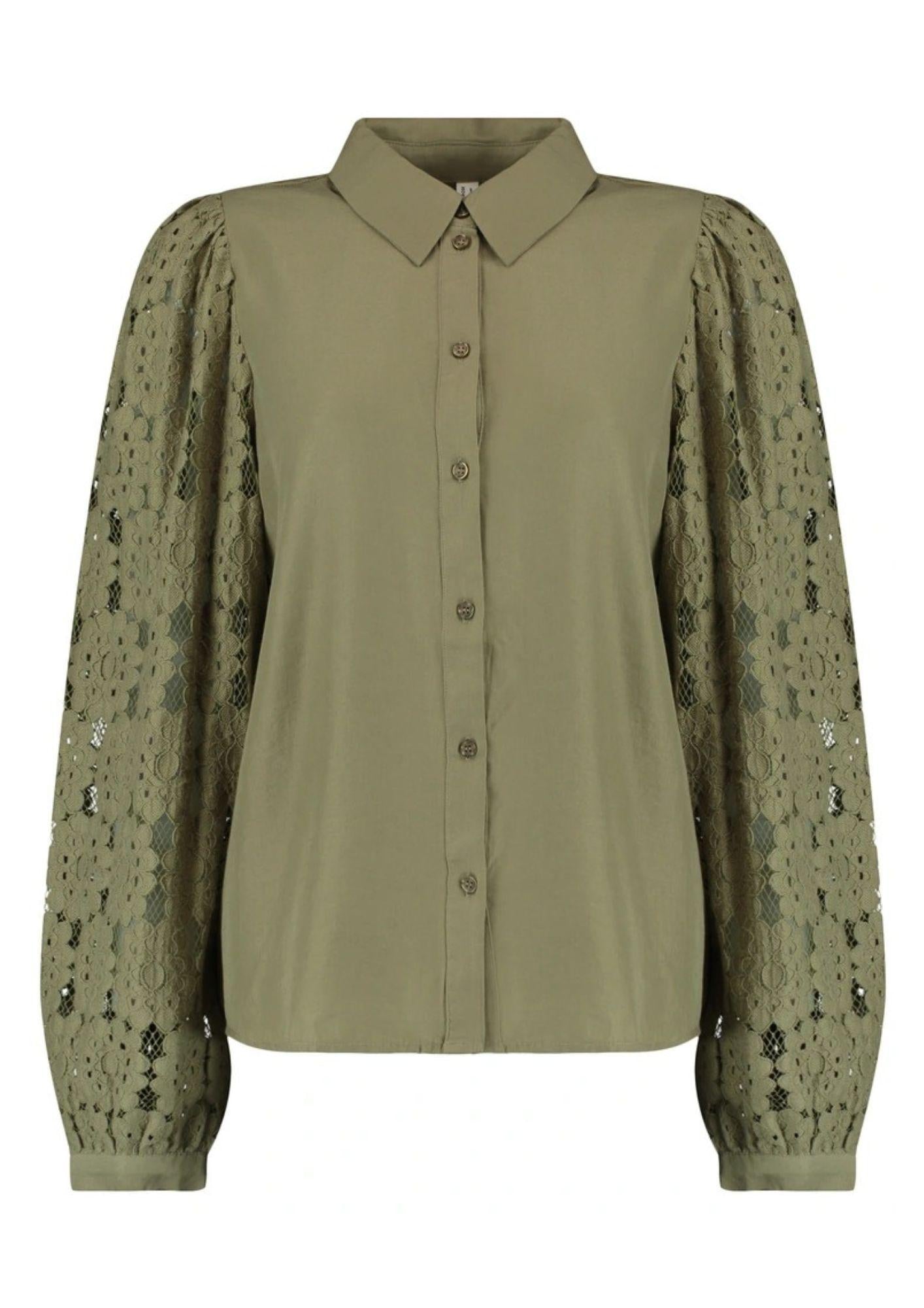 Vero Moda Camicia Donna Fabena Verde 10332693 Mermaid TONE IN TONE LACE VERO MODA 