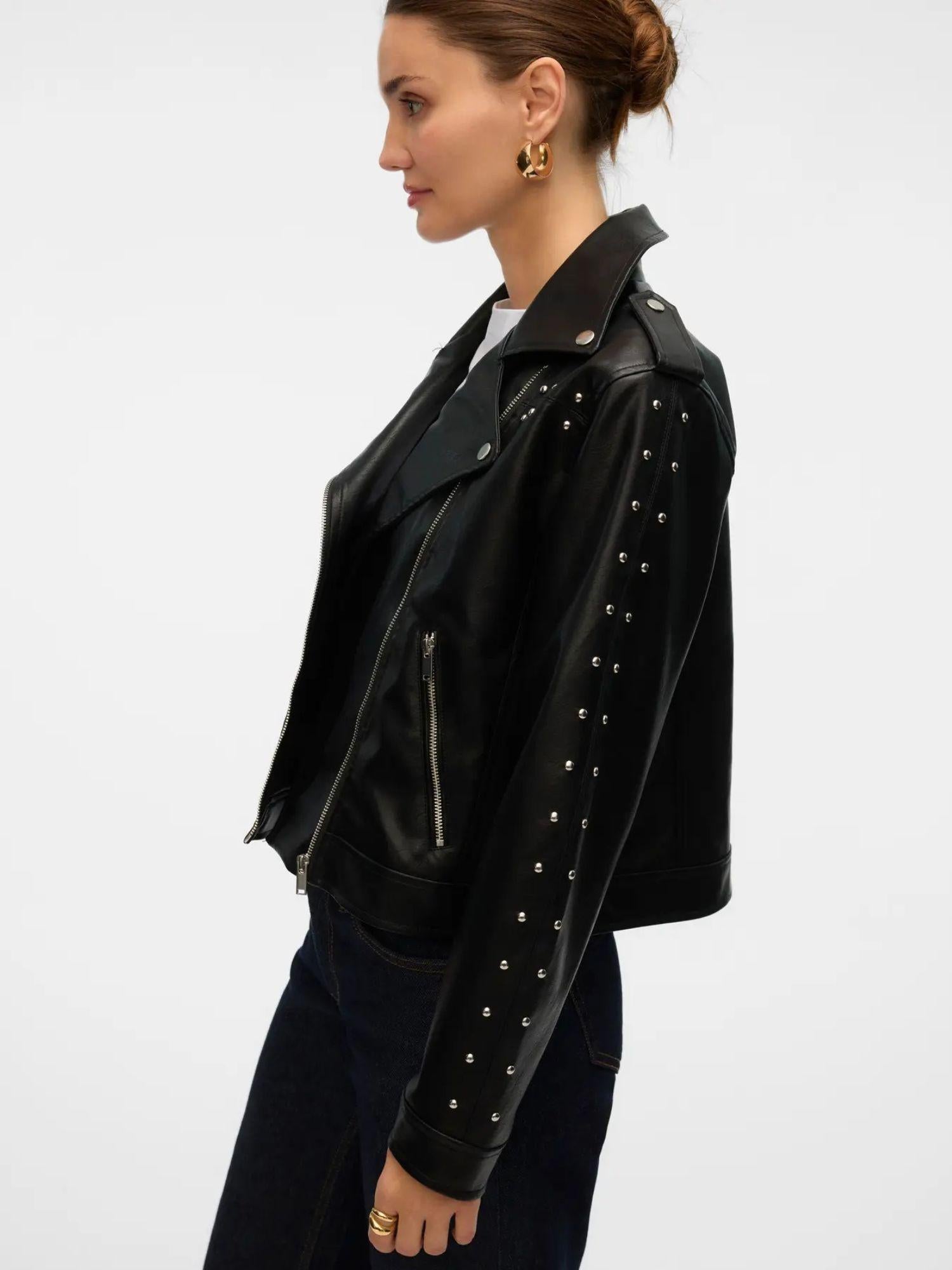 Vero Moda VMRAMON Giacca biker Donna Nero 10336119 Black VERO MODA 