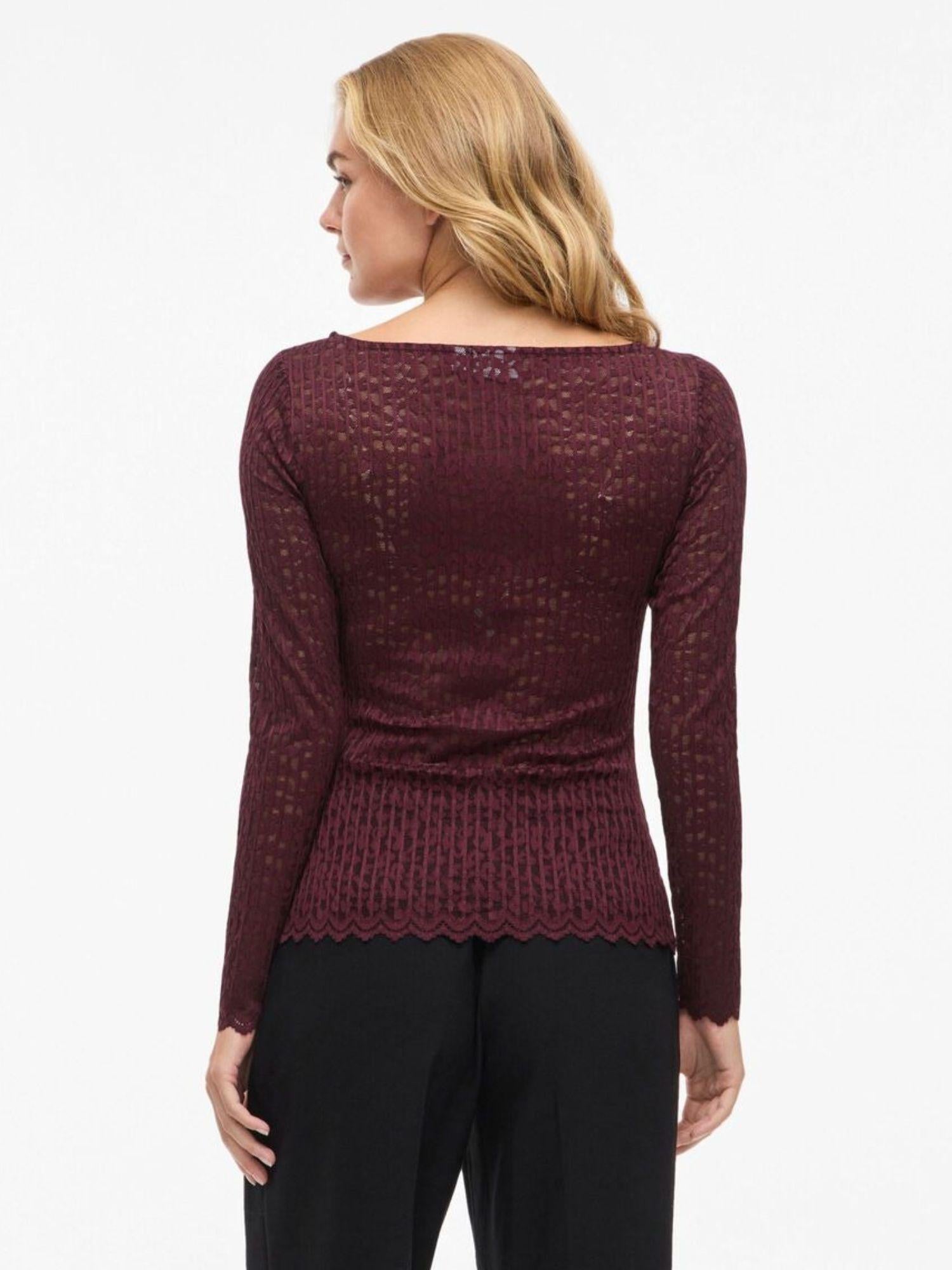 Vila Top Donna Obera Bordeaux 14108569 Purple VILA 