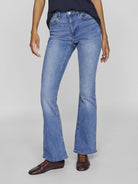 Vila Pantaloni a Zampa Donna Light Blue Vibetty 14105100 Light Blue Denim VILA 