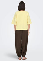 Jacqueline De Yong Felpa Donna Olivia Gialla 15384345 Double Cream BROWN POWER JACQUELINE DE YONG 