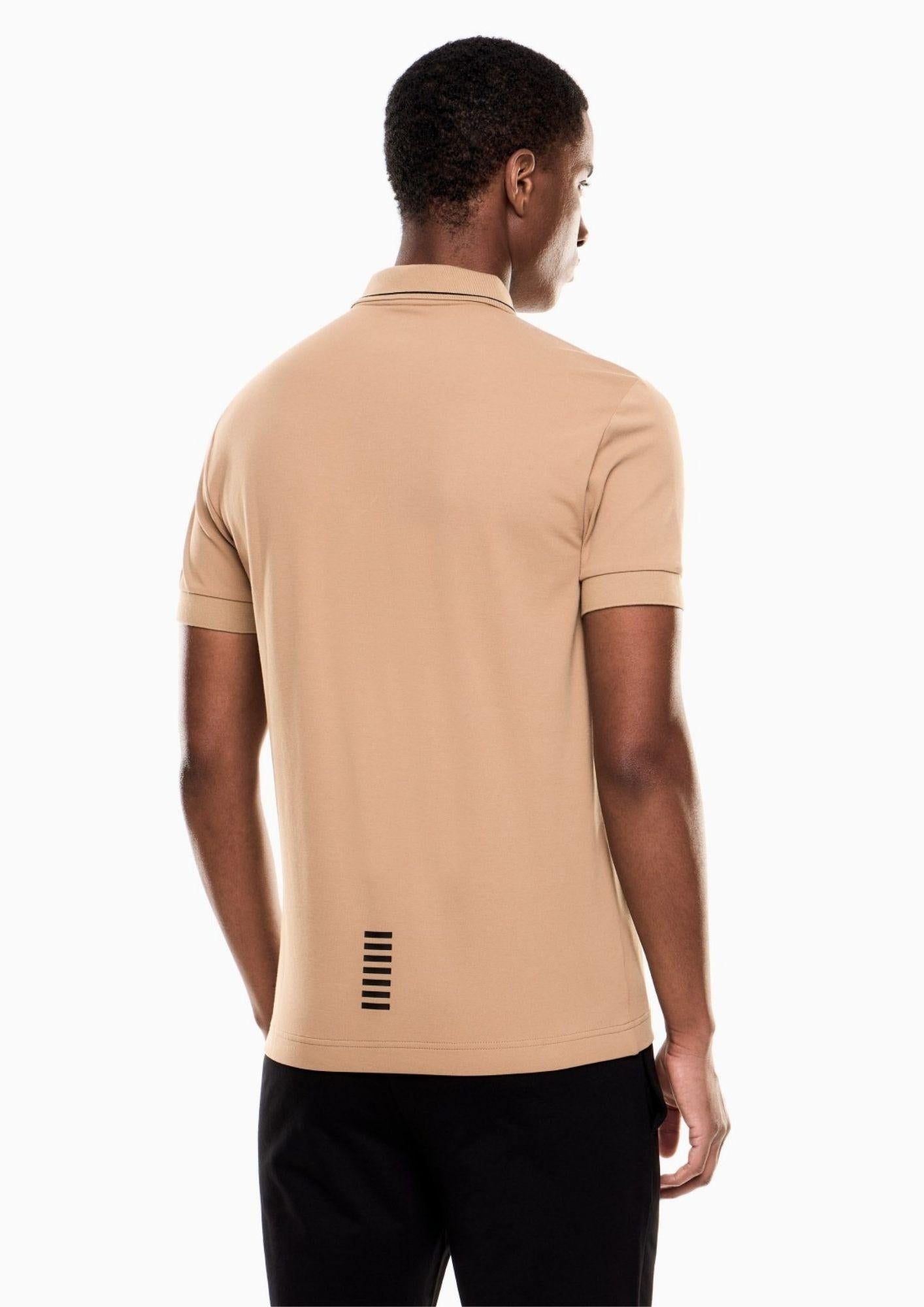 EA7 Emporio Armani Polo Uomo Beige 8NPF16 PJVUZ U6167 EA7 EMPORIO ARMANI 