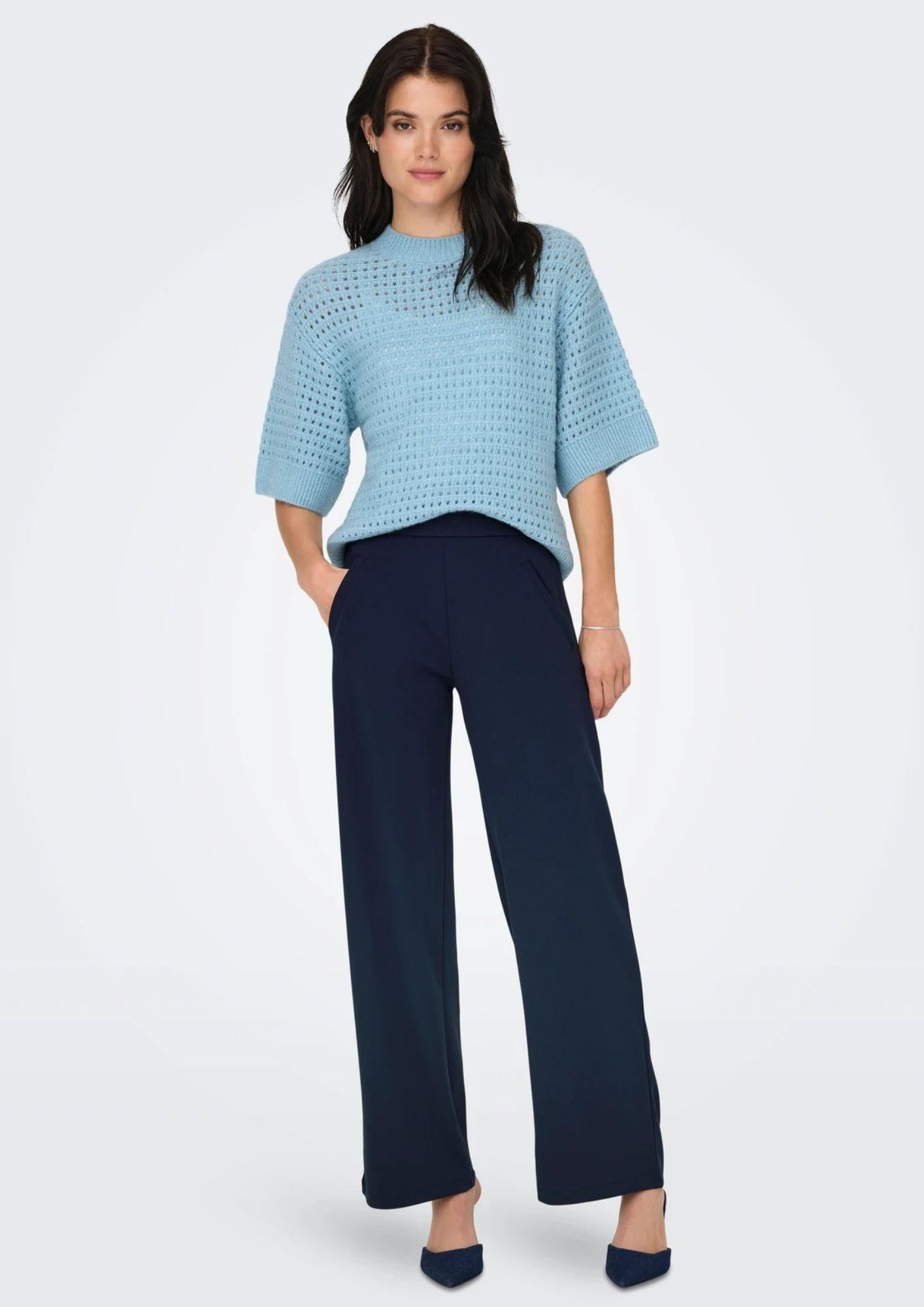 Jacqueline De Yong Pantalone Donna Louisville Blu 15221238 Black Iris JACQUELINE DE YONG 
