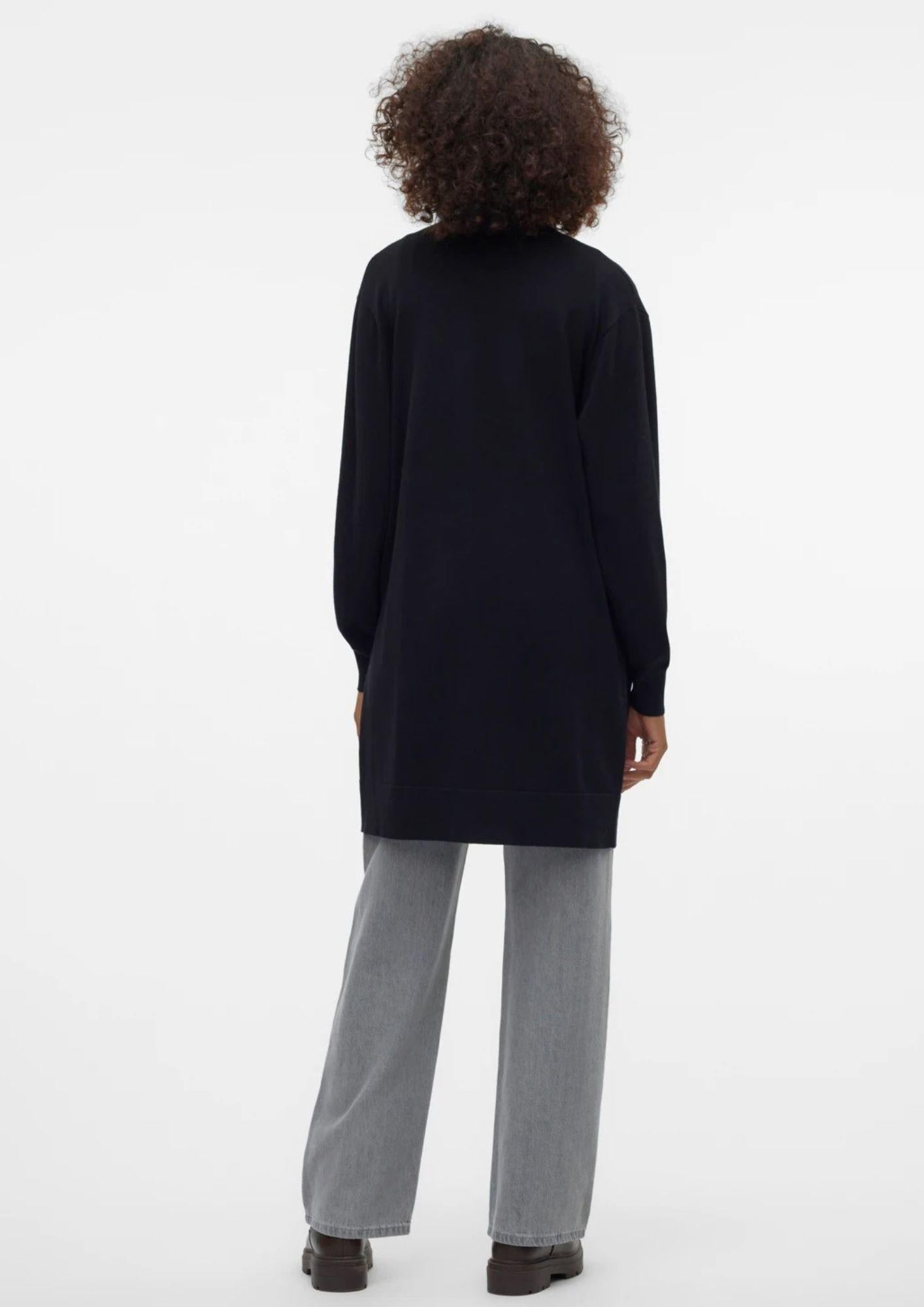 Vero Moda Cardigan Lungo Donna Silje Nero 10320462 Black VERO MODA 