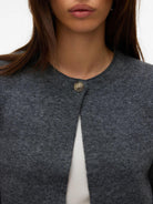 Vero Moda VMMARINA Cardigan in Maglia Donna Grey Dark Grey Melange 10331339 Dark Grey Melange VERO MODA 