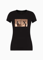 Armani Exchange T-Shirt Donna Nera 8NYTDL YJ73Z 6231 ARMANI EXCHANGE 
