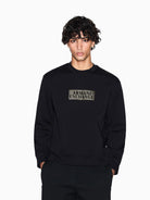 Armani Exchange Felpa Uomo Nera Girocollo in Cotone XM001892 AF10818 MC237 ARMANI EXCHANGE 