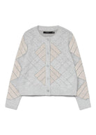 Vero Moda Cardigan Donna Dae Grigio Chiaro Dettagli Beige 10334877 W. BIRCH + SILVER LUREX VERO MODA 