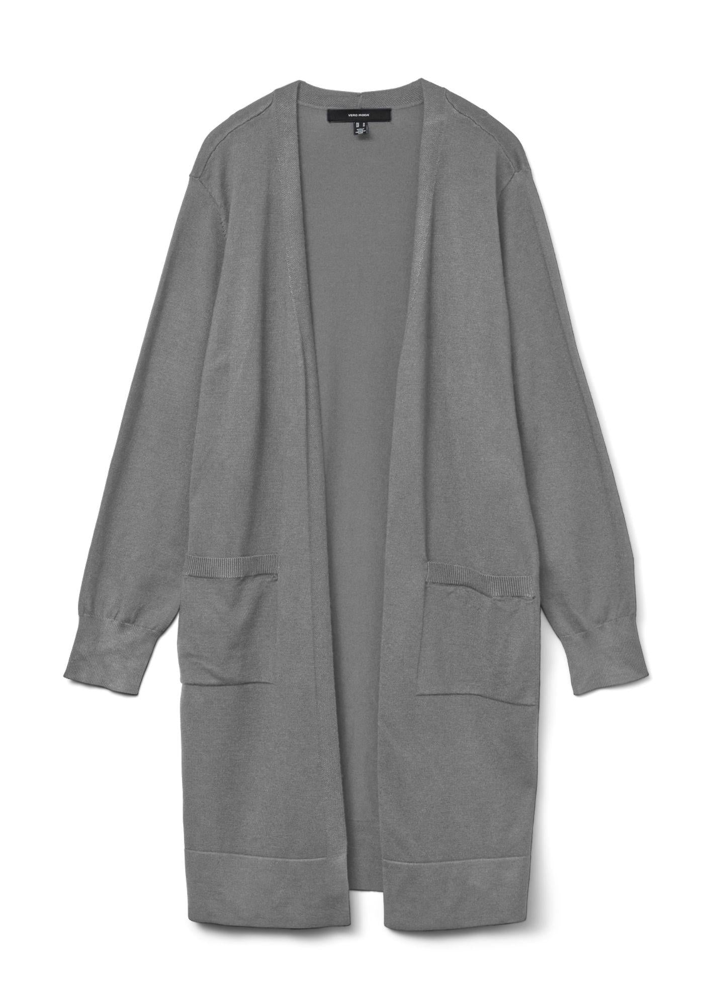 Vero Moda Cardigan Lungo Donna Silje Grigio Medio 10320462 Medium Grey Melange VERO MODA 