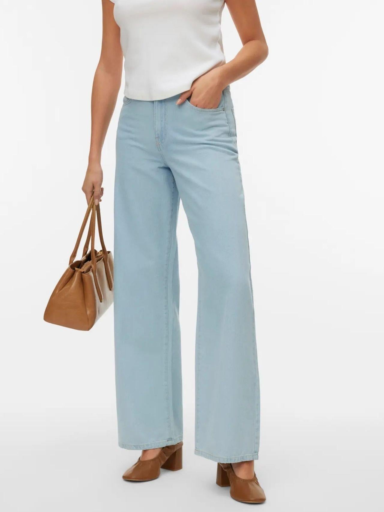 Vero Moda Jeans Donna Kirsa Blu Denim Chiaro 10335361 Light Blue Denim VERO MODA 