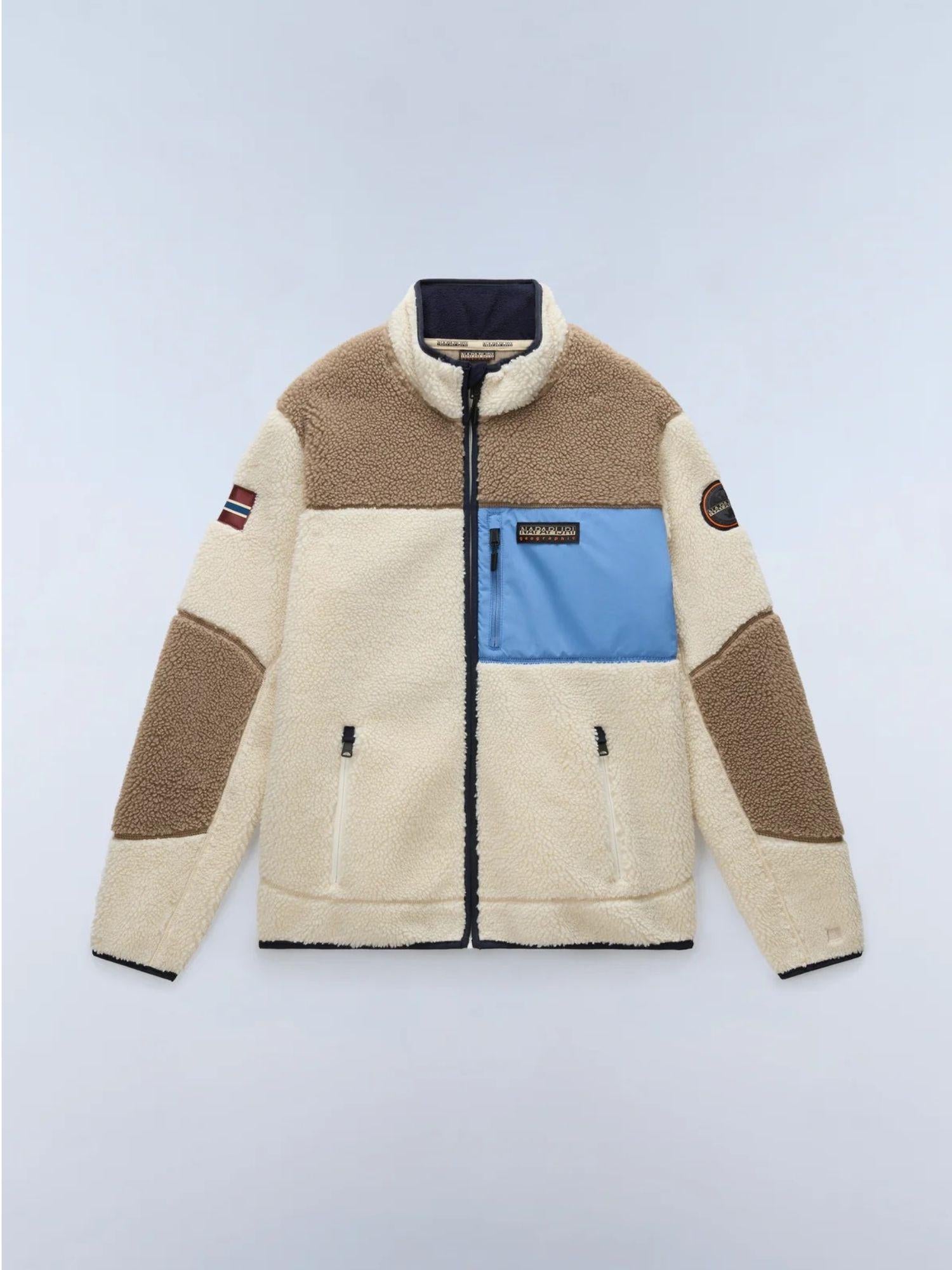 Napapijri Felpa in Pile con Zip Yupik Uomo Multicolour NP0A4GNT MQZ NAPAPIJRI 