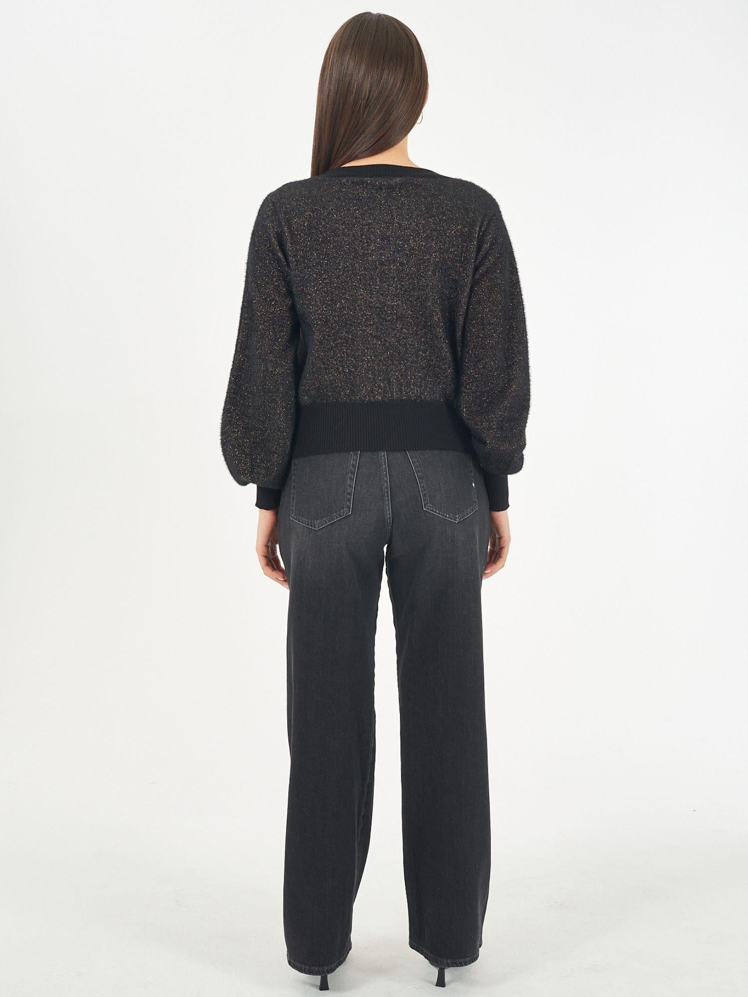 Yes Zee Cardigan Corto Donna Nero M092 IS00 0801 YES ZEE 