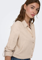 Only Camicia Donna Goa Beige 15363991 Oxford Tan ONLY 