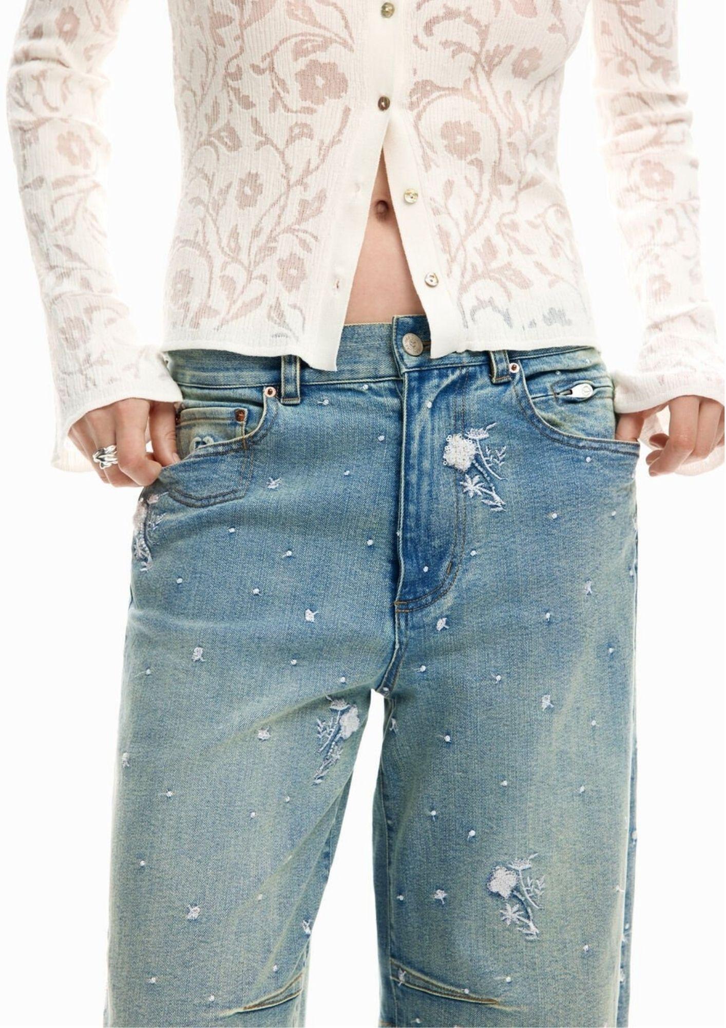 Desigual Jeans Donna Denimshine Blu Denim Chiaro 26SWDD36 5053 DESIGUAL 