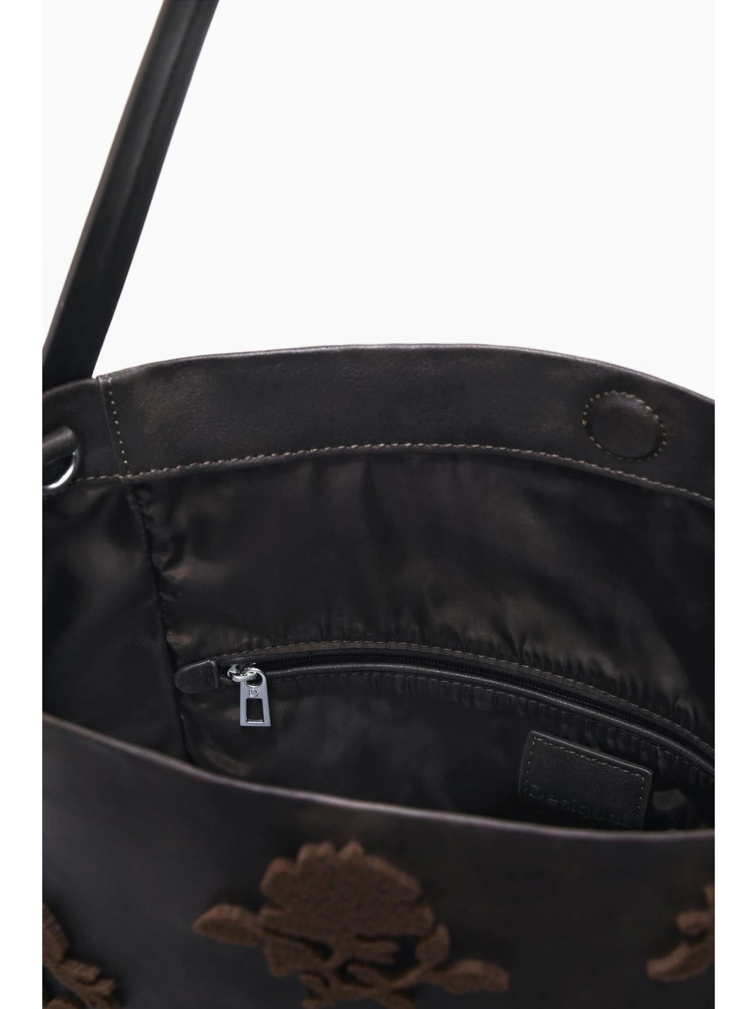 Desigual Borsa convertibile con dettagli folcloristici Donna Marrone 25WAXPBA 6009 DESIGUAL 