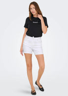 Only Shorts Donna Gianna Bianco 15340706 White Denim ONLY 