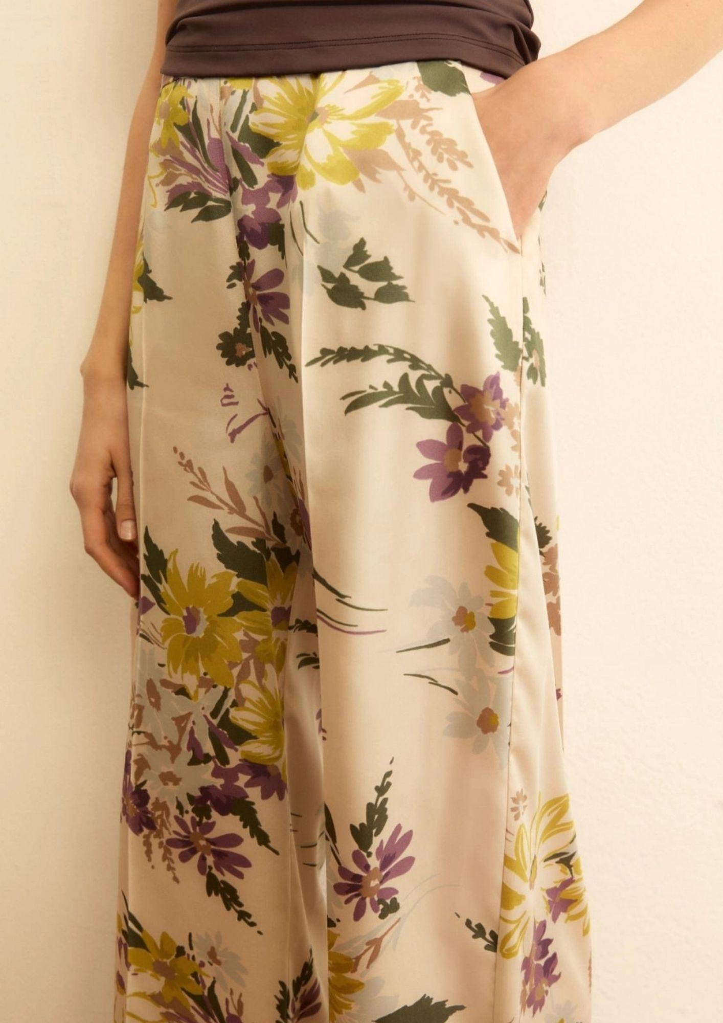 Emme Marella Pantalone Donna Emmalbero Bianco Lavanda 2615131152200 002 EMME MARELLA 