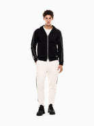 EA7 Emporio Armani Felpa con cappuccio e zip Logo Series in misto cotone Uomo Nero 7M000973 AF10377 UC001 EA7 EMPORIO ARMANI 