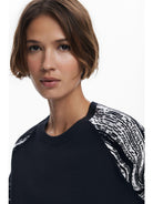 Desigual Maglione a maniche marmorizzate Donna Nero 25WWJF28 2000 DESIGUAL 
