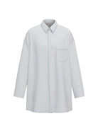 Emme Marella Camicia Donna Emmpappa Bianca Righe Azuurre 2615191011200 007 EMME MARELLA 