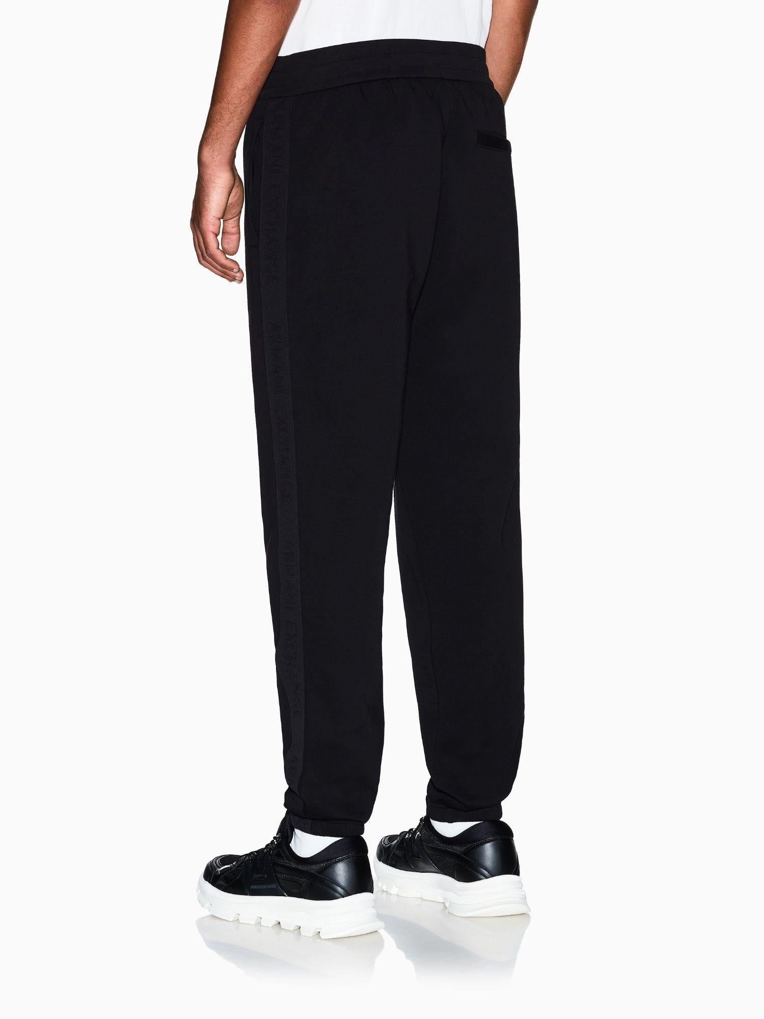 Armani Exchange Pantaloni Jogger Bande Logate Uomo Nero XM001301 AF10818 UC001 ARMANI EXCHANGE 