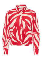 Only Camicia Donna Sakura Bianco e Rosso 15366883 Barbados Cherry ONLY 