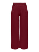 Jacqueline De Yong JDYGEGGO Wide Leg Fit Pantaloni a gamba larga Donna Cabernet 15208430 Cabernet BLACK BUTTONS JACQUELINE DE YONG 