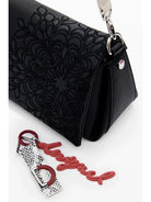 Desigual Borsa a tracolla effetto pelle ricamata media Donna Nero 25WAXPBD 2000 DESIGUAL 