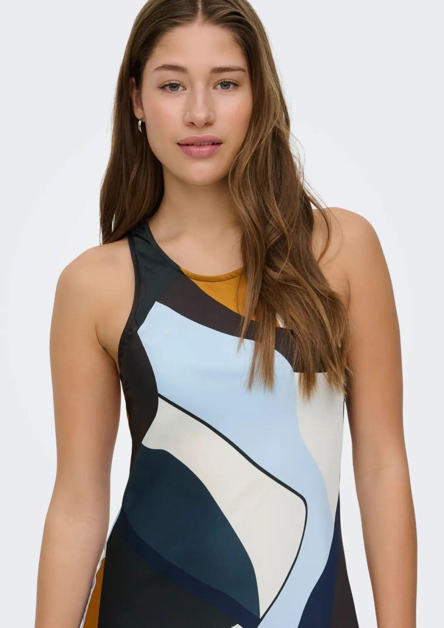 Only Abito Donna Chigo Blu Fantasia 15354751 Navy Blazer ONLY 