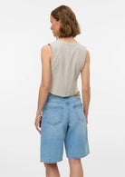 Vero Moda Top Donna Caia Grigio Argento 10333795 Silver Lining VERO MODA 