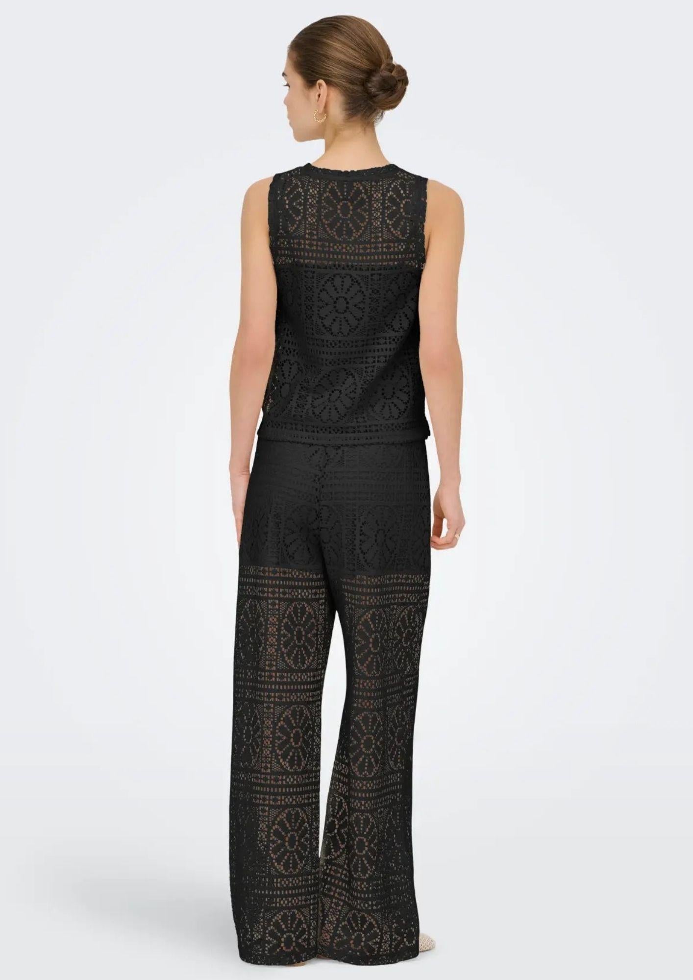 Only Pantalone Donna Lian Nero 15372107 Black ONLY 