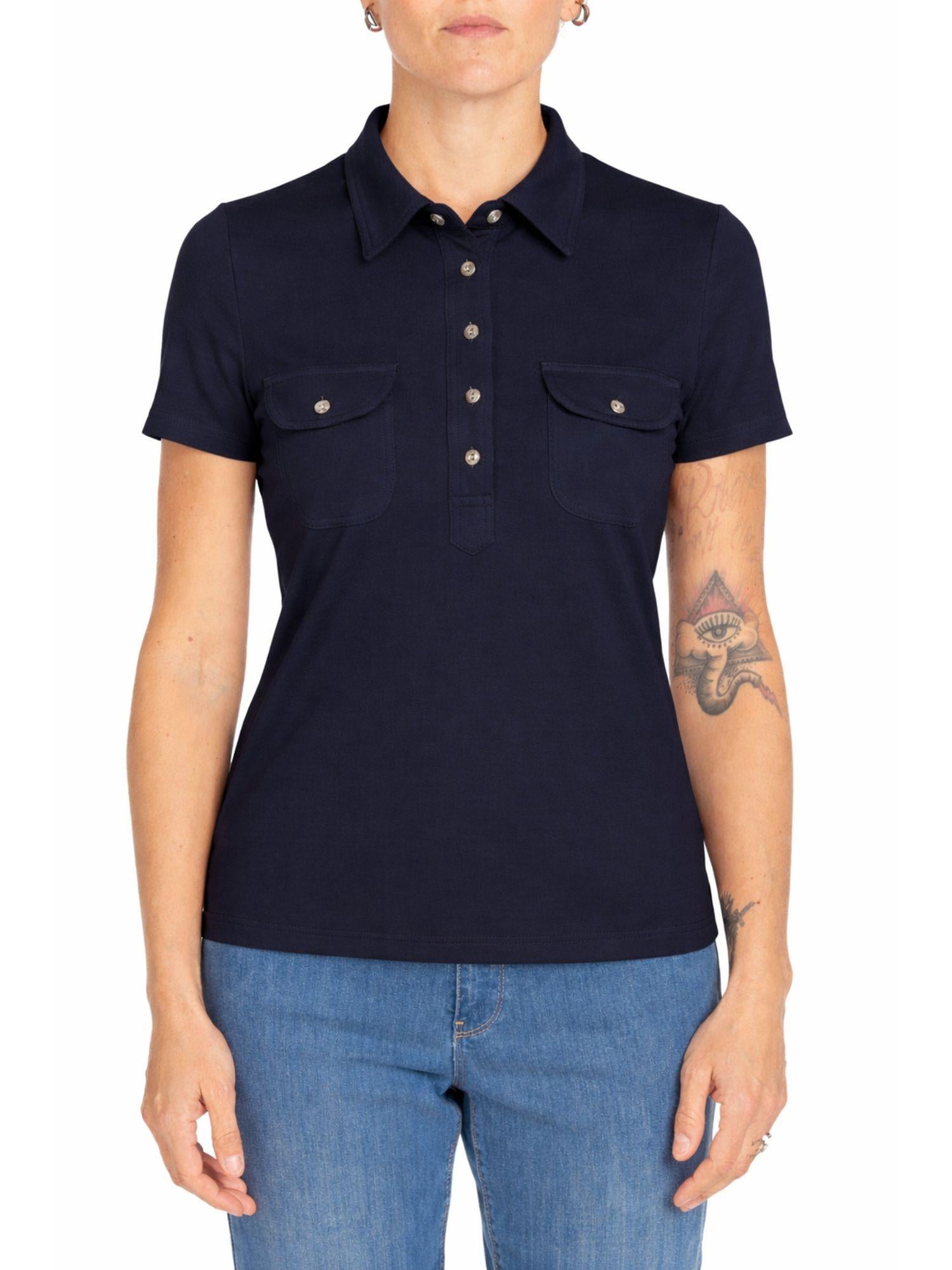 Diana Gallesi Polo Donna Blu G056R000664N 34 DIANA GALLESI 