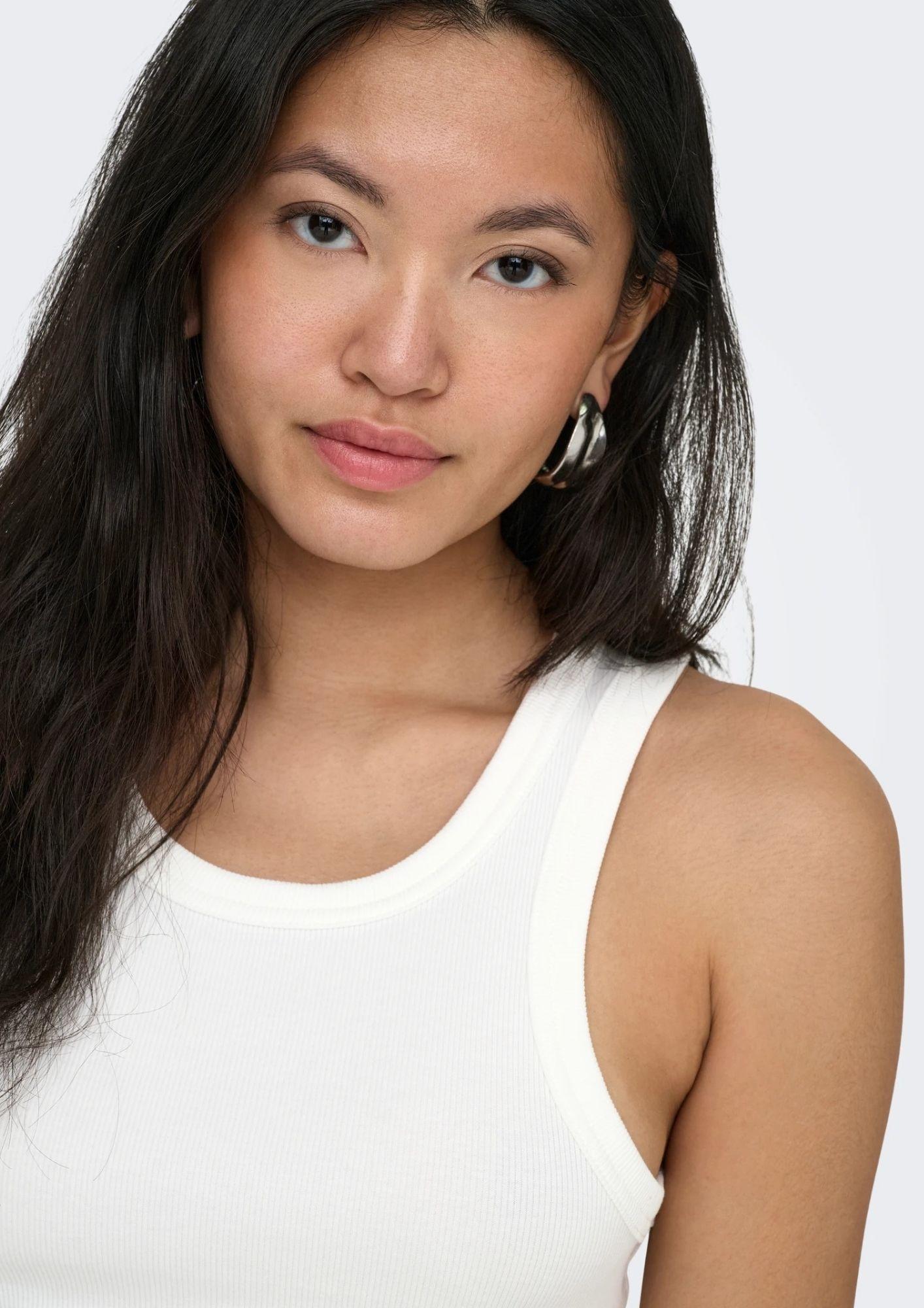 Only Canottiera Donna Val Bianca 15371705 Cloud Dancer ONLY 