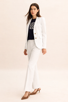 Emme Marella Pantalone Donna Emmfarnese2 Bianco Lana 2615131341200 001 EMME MARELLA 